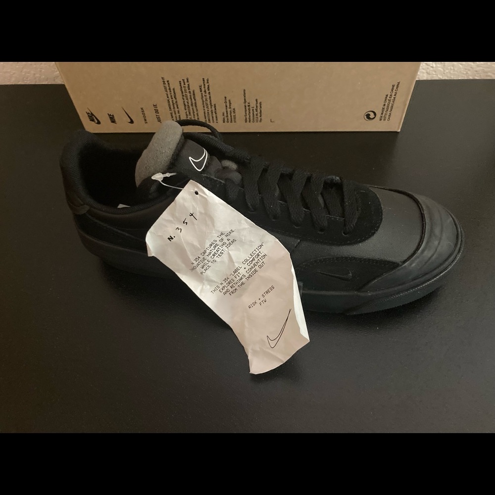 NEW NIKE DROP TYPE PRM GS SNEAKERS Women 6Y =7.5 6.5Y = 8 BLACK CQ4383001